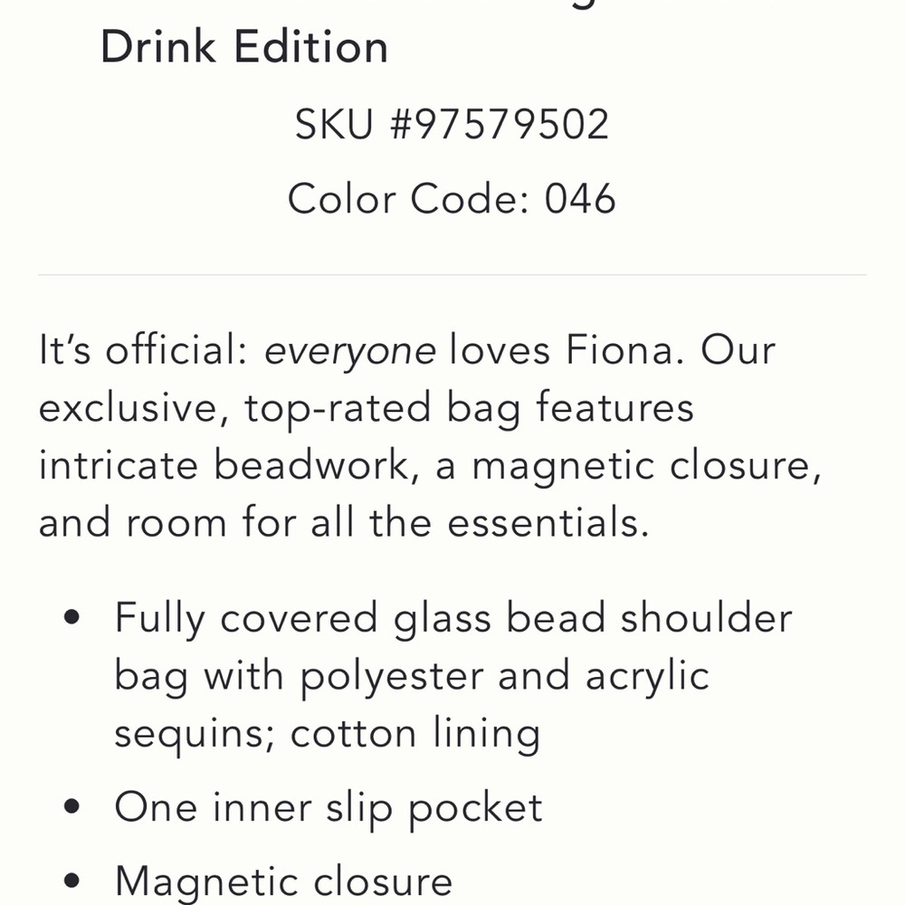 Anthropologie Fiona Beaded Bag Food & Drink Sardines Fish Edition NWT - Picture 4 of 8